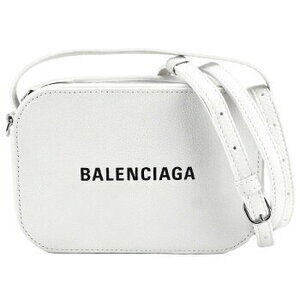 Balenciaga Camera Bag White Leather Crossbody Logo